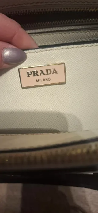 Borsa Prada Galleria bicolore beige/nera