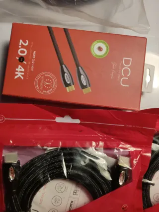 Lote 4 Cables HDMI 2.0 DCU Metal 4K 60Hz NUEVOS