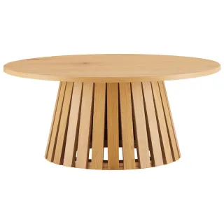 MESA DE CENTRO REDONDA DE MADERA 80CM ESCANDINAVA