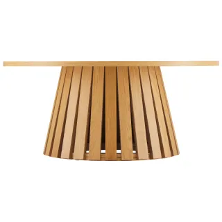 MESA DE CENTRO REDONDA DE MADERA 80CM ESCANDINAVA