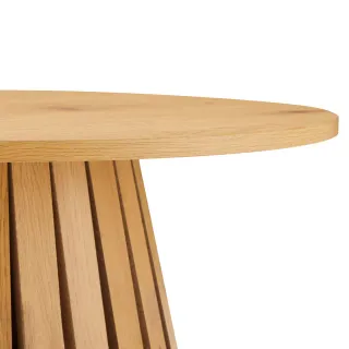 MESA DE CENTRO REDONDA DE MADERA 80CM ESCANDINAVA