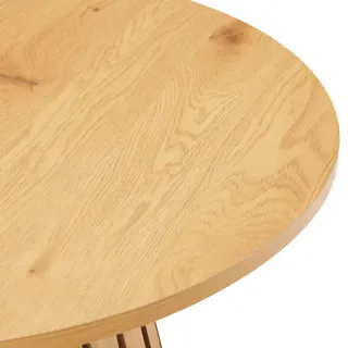 MESA DE CENTRO REDONDA DE MADERA 80CM ESCANDINAVA