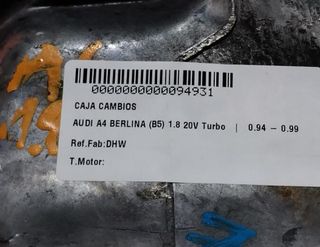 94931 caja dhw audi a4 berlina (b5) 1.8 20v turbo