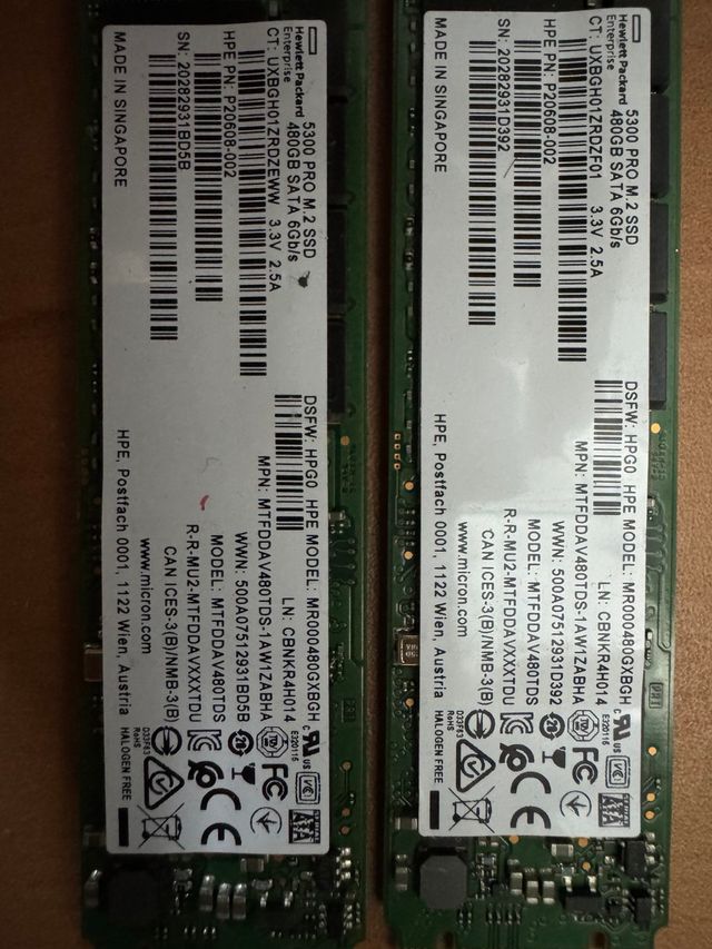 DELL BOSS S1 incl 2xM.2 480GB MICRON 5300 PRO SATA
