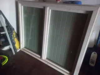 Finestra PVC doppio vetro con persiane 125x150 cm