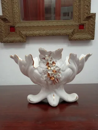 Jarrón de porcelana Manises floral