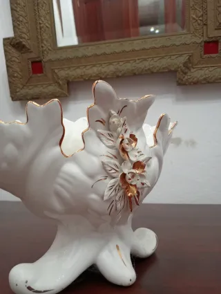 Jarrón de porcelana Manises floral