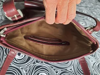 Bolso Piel Vintage Burdeos