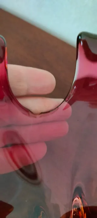 Centrotavola vintage vetro foglia