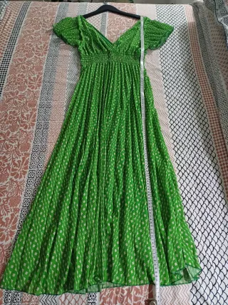 Vestido verde estampado
