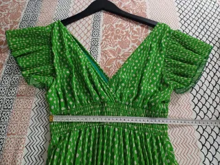 Vestido verde estampado