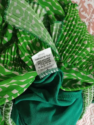 Vestido verde estampado