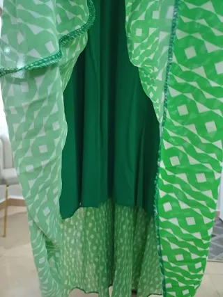 Vestido verde estampado
