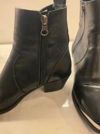 Botines piel negros mujer T.38