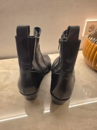 Botines piel negros mujer T.38