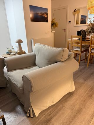 Sillón EKTORP IKEA beige/gris