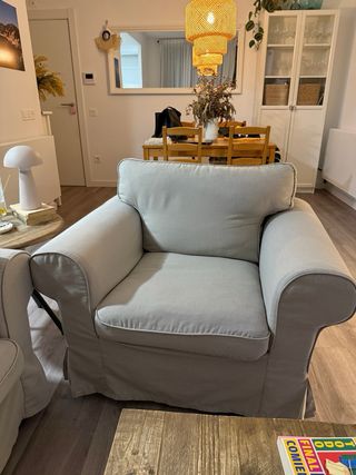 Sillón EKTORP IKEA beige/gris