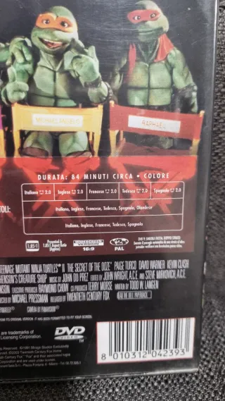 DVD Tartarughe Ninja II Il Segreto di Ooze