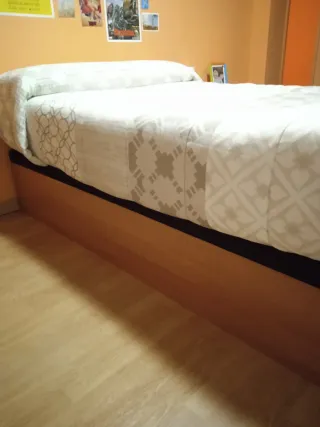 Canapé madera cerezo cama 105