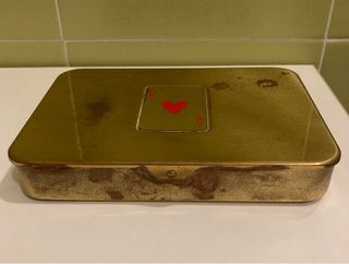 Set 2 mazzi carte Modiano scatola Ottone