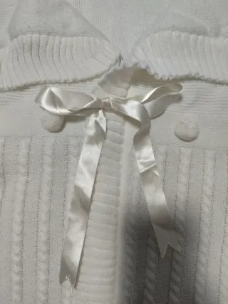 Saco para cochecito de bebé punto blanco