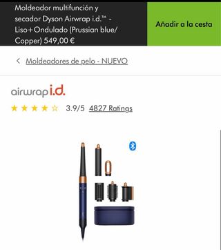 Dyson Airwrap Azul/Cobre Multifunción SIN ABRIR