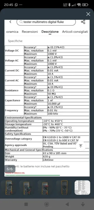 Multimetro Fluke 175 True RMS