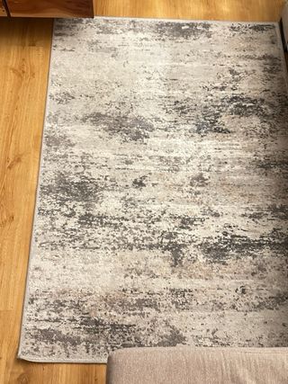 Alfombra moderna gris y beige