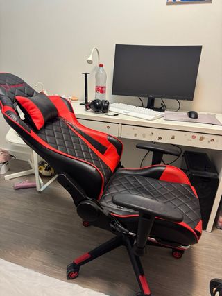 Silla Gaming FoxSport Negra y Roja