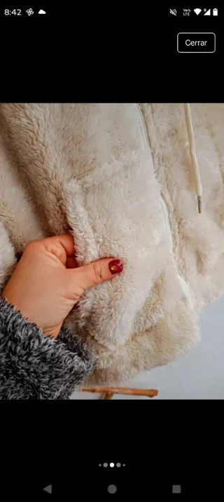 Conjunto peluche Cantarana crema Talla XL/XXL.