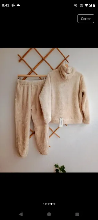 Conjunto peluche Cantarana crema Talla XL/XXL.