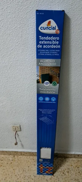 Tendedero Cuncial Extensible 120cm Aluminio