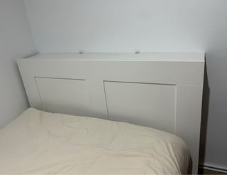 Cabecero Ikea Blanco Madera con Almacenaje