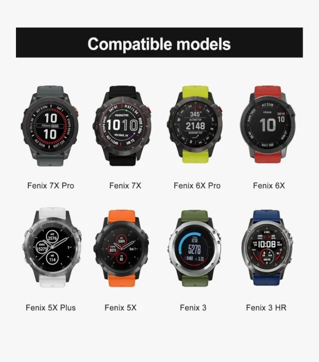 Cinturino Garmin Fenix Arancione Nero