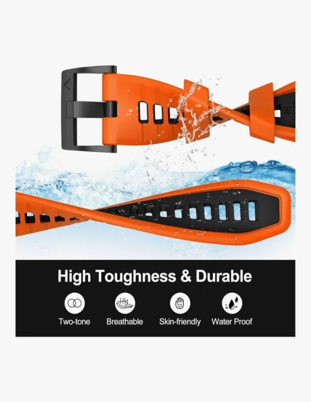 Cinturino Garmin Fenix Arancione Nero