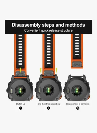 Cinturino Garmin Fenix Arancione Nero