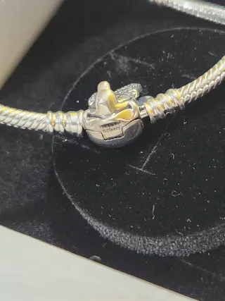 Pulsera Pandora Minnie Mouse Plata.  Talla 18cm