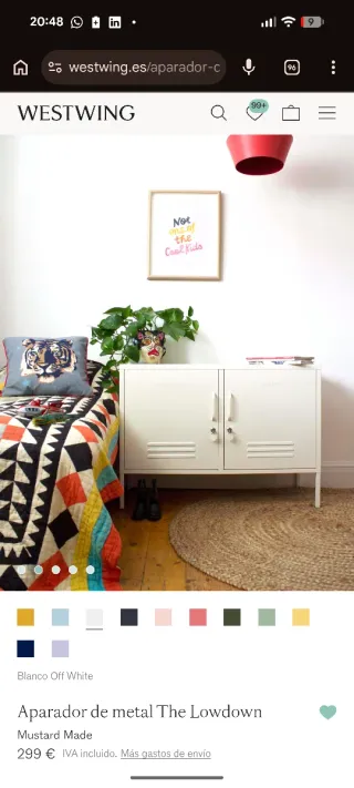 Aparador metálico blanco Mustard Made