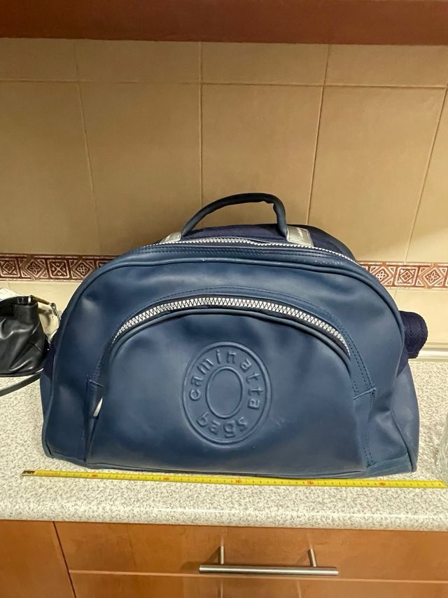 Pack viaje Caminata azul: bolsa, mochila y neceser