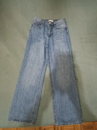 Jeans Terranova vita alta gamba larga EU42