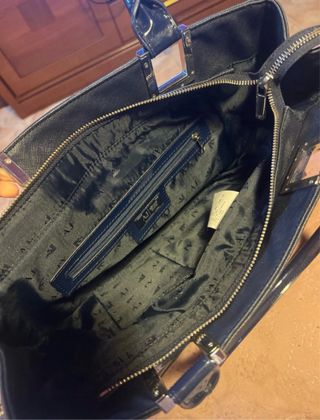 Bolso Armani Jeans Negro y Plateado
