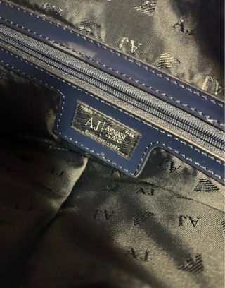 Bolso Armani Jeans Negro y Plateado