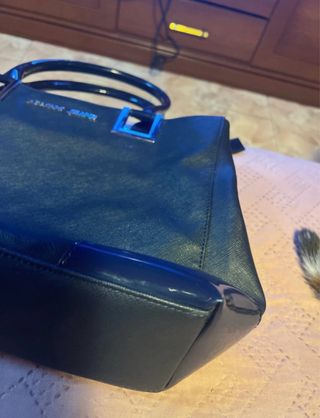 Bolso Armani Jeans Negro y Plateado