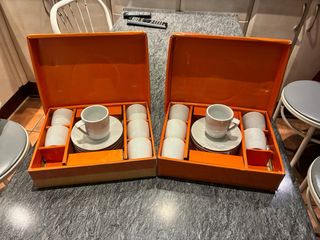 Juego 6 tazas café con plato