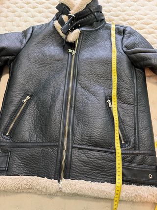 Chaqueta doble faz Zara Negra Beige