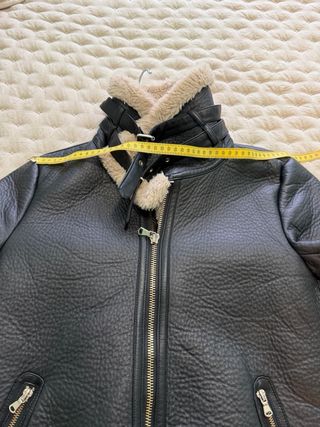 Chaqueta doble faz Zara Negra Beige