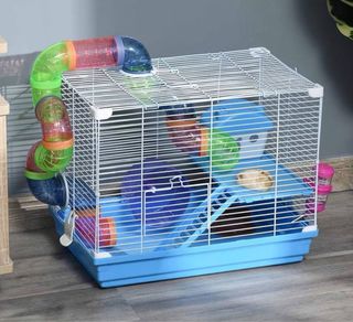 Jaula para hámster con tubos y accesorios
