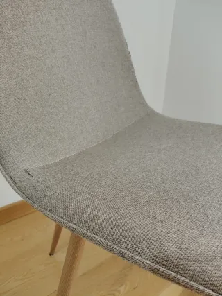 4 Sillas Comedor BISTRUP color Arena/Roble