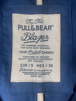 Chaqueta Pull&Bear Azul Marino Talla S