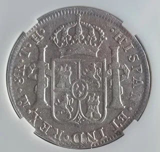 8 Reales Carlos IIII 1805 México Plata